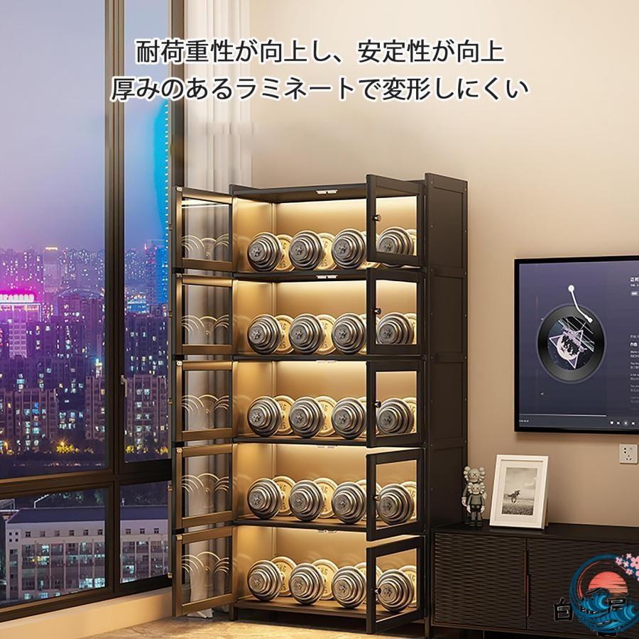 ウイスキー ワインバーキャビネット お酒収納ラック 自立式ワインラック 透明アクリル素材 THKJ 大容量 密閉型 防塵型 酒棚ディスプレイ リビングルーム_5