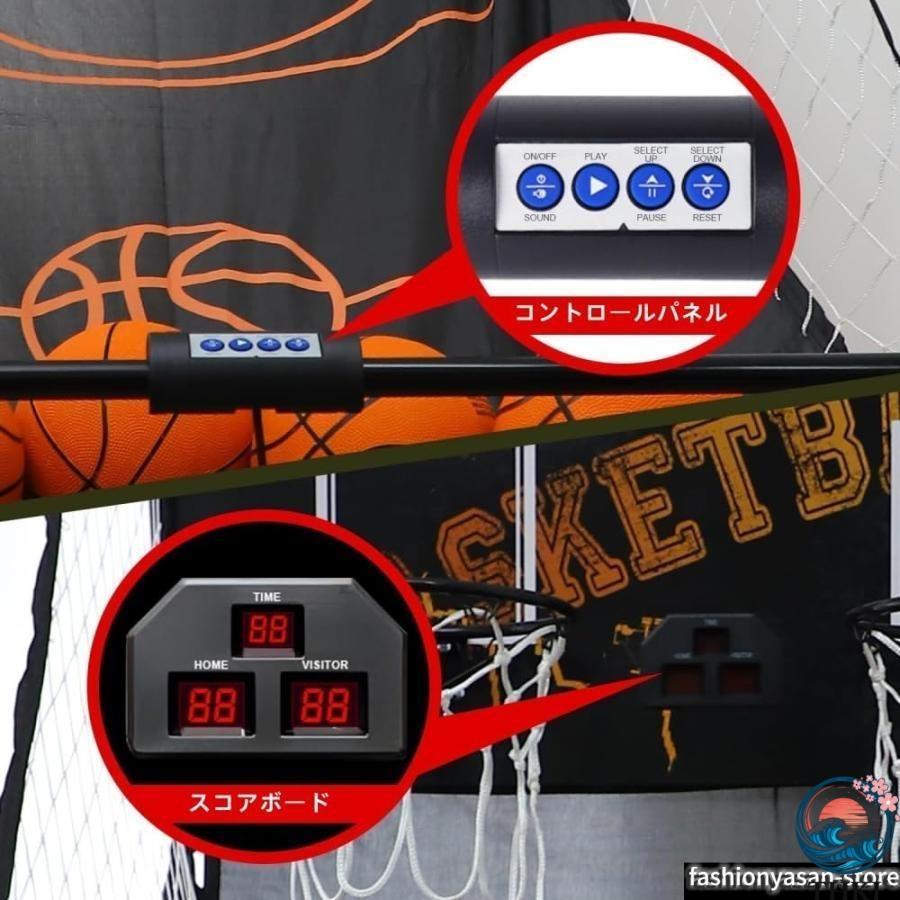 バスケットゴール バスケットボール アーケードゲーム THKJ LED電子スコアラー 折りたたみ式 8つオプションと5つのボール バスケットボールシューティング_4