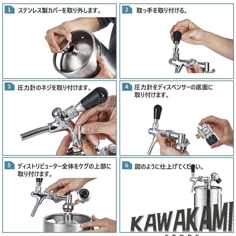 ビールサーバー ビールディスペンサー ミニCO2レギュレーター付き 小型