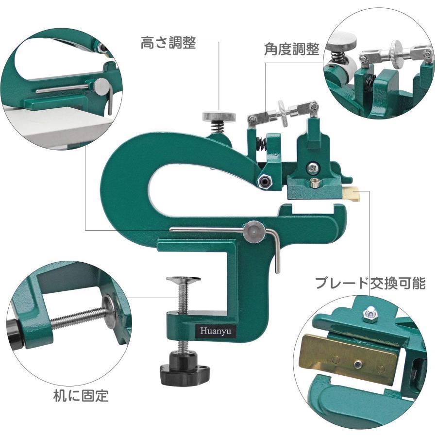 レザースプリッター 革削ぎ 手動革漉き機 厚さ3.5cm以内 皮むき器 鞣し 牛革 THKJ 馬革 豚革など 革製品加工用 手芸DIY 業務用 使い勝手抜群 毎日使いやすい_3