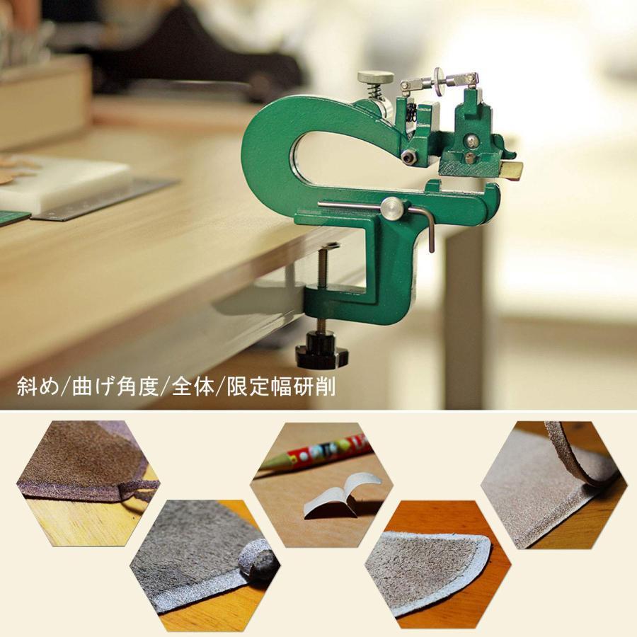 レザースプリッター 革削ぎ 手動革漉き機 厚さ3.5cm以内 皮むき器 鞣し 牛革 THKJ 馬革 豚革など 革製品加工用 手芸DIY 業務用 使い勝手抜群 毎日使いやすい_4