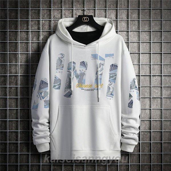パーカー 秋物 メンズ トレーナー 長袖 フード付き 英文字 THKJ スウェット 秋服 おしゃれ シンプル アウター バレンタイン 着回しやすい 体型カバー_2