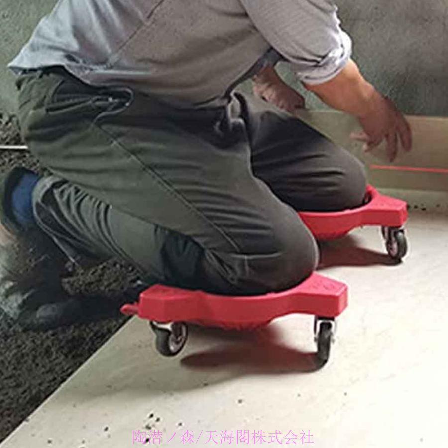 膝パッド 作業用膝当て ひざサポーター キャスター付き 膝プロテクター