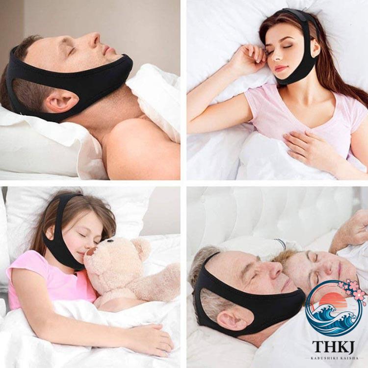 いびき防止グッズ いびき対策グッズ バンド メッシュ型イビキ防止ベルト 蒸れずに 快適