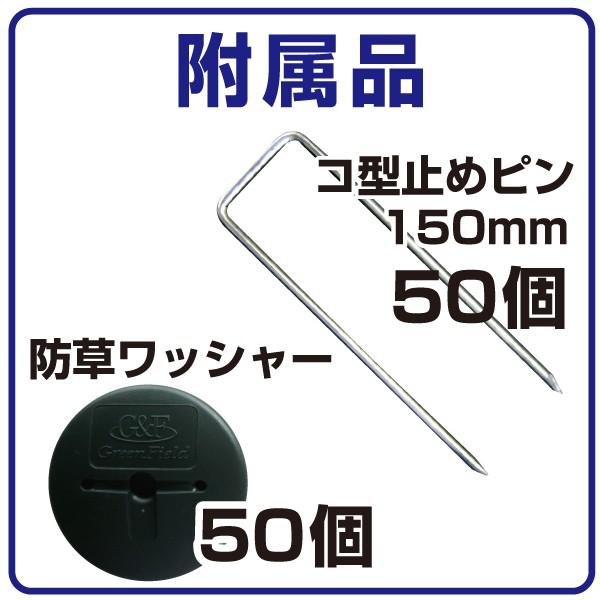 防草シート ザバーン 240グリーン 1m×30m コ型ピン＋ワッシャー各50個