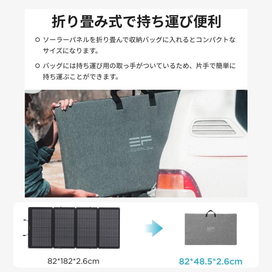 ECOFLOW ソーラーパネル 両面受光型 220W SOLAR220W-JP : 防災グッズ
