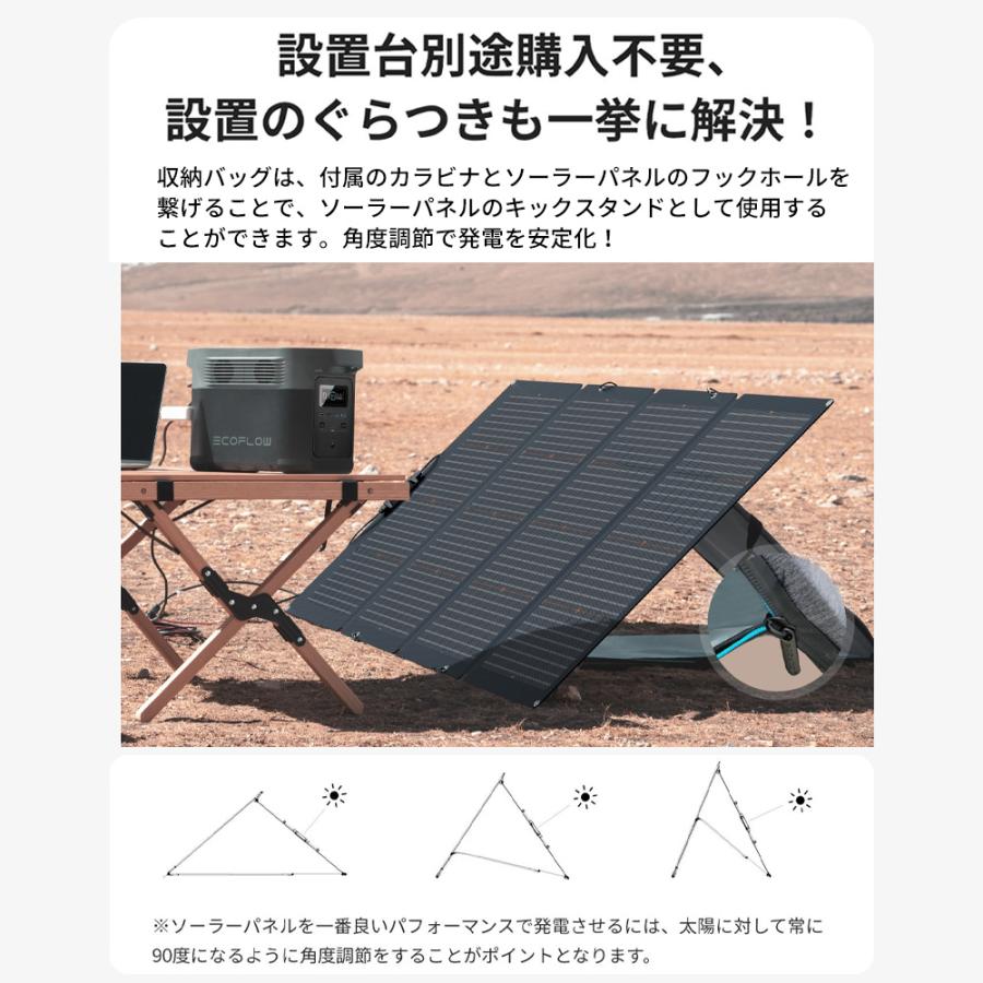ECOFLOW ソーラーパネル 両面受光型 220W SOLAR220W-JP : 防災グッズ