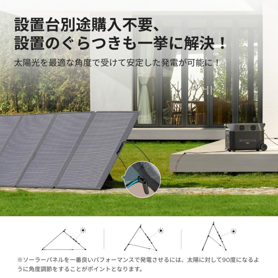 ECOFLOW ソーラーパネル EcoFlow 400W SOLAR400W-JP 折り畳み : 防災