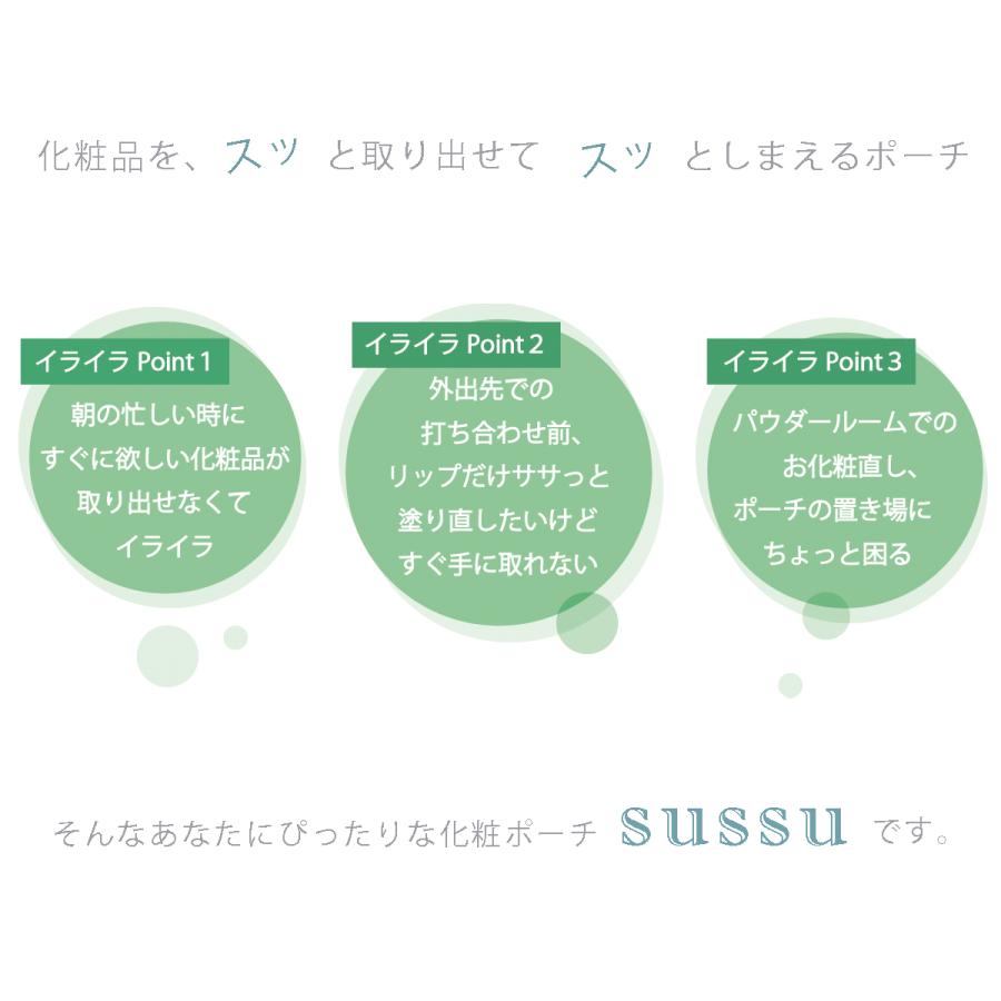 誕生日プレゼント 女性 代 30代 コスメポーチ 化粧ポーチ Sazare Sussu 新タイプ スッス セカンドポーチ メイクポーチ お化粧ケース 持ち運び おすすめ 人気 Compass M Tヤフーショップ 通販 Yahoo ショッピング