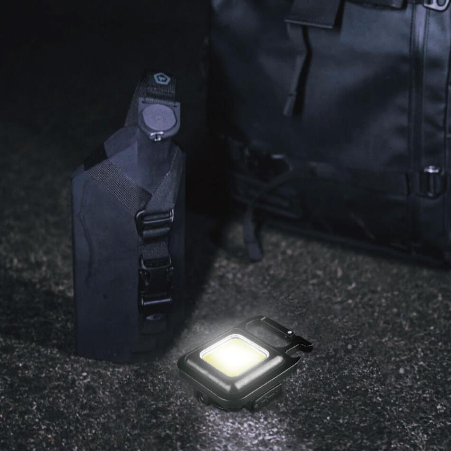 LED投光ライト 小型ライト 防災用 防災グッズ 充電式 カラビナ 小型 軽量 ４種類点灯 Tyoe-C充電 USB 懐中電灯 災害用 避難用 登山 アウトドア キャンプ | ブランド登録なし | 04