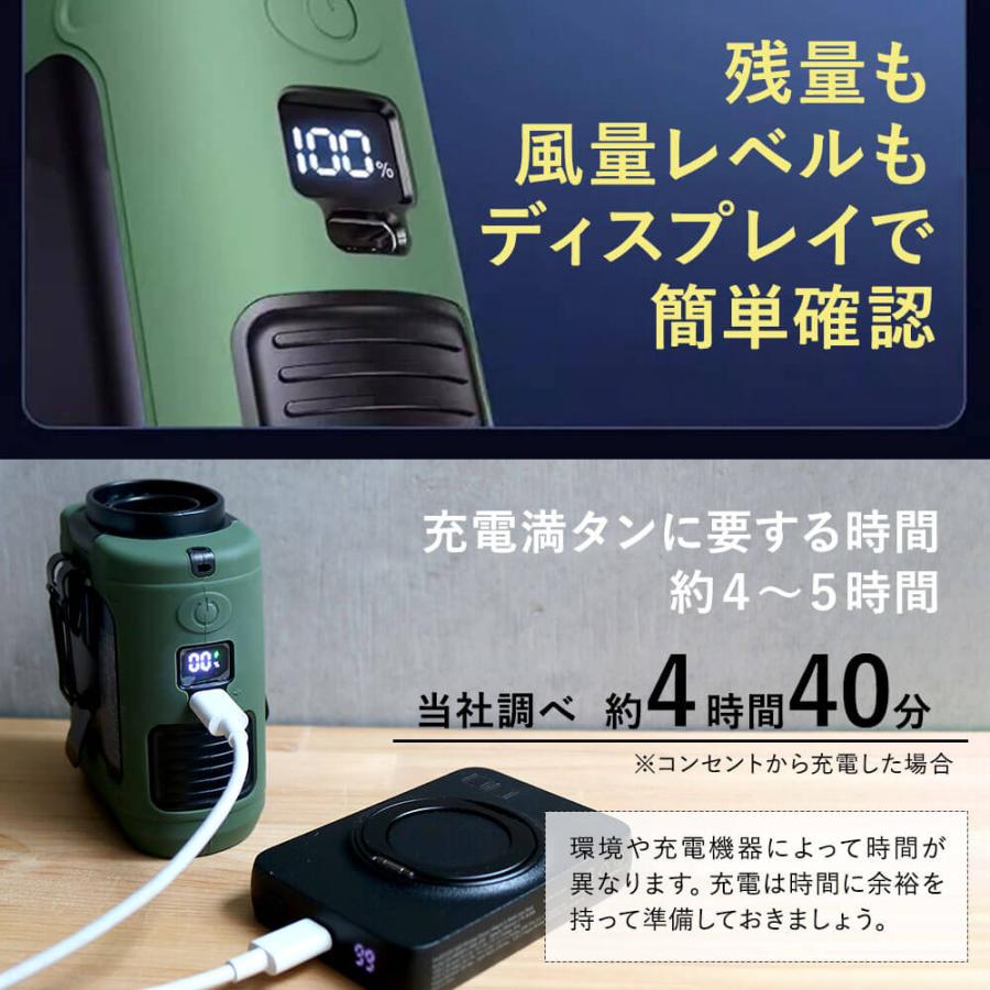 ジェットファン ベルトファン 腰掛け 扇風機 コードレス 5段階風量 懐中電灯付 充電式 バッテリー 10,000mAh 熱中症対策 停電 ハンディファン | ブランド登録なし | 15