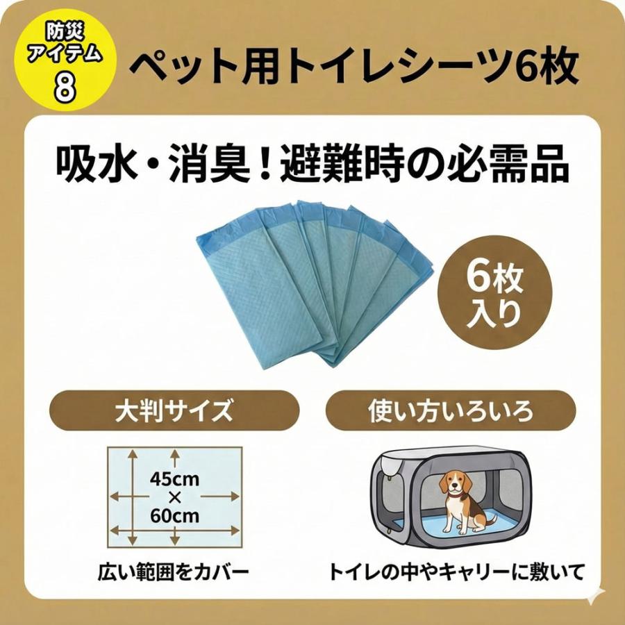 犬 防災セット ペット 防災グッズ 避難セット 災害対策 リュック ケージ 大きい トイレ ボウル 防臭袋 地震 同行避難 持ち運び ドッグフード 水 シーツ 家族 | ブランド登録なし | 13