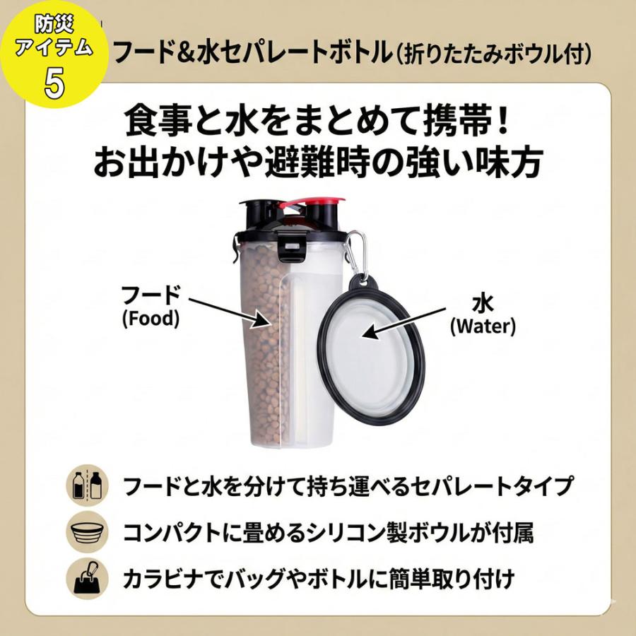 犬 防災セット ペット 防災グッズ 避難セット 災害対策 リュック ケージ 大きい トイレ ボウル 防臭袋 地震 同行避難 持ち運び ドッグフード 水 シーツ 家族 | ブランド登録なし | 10