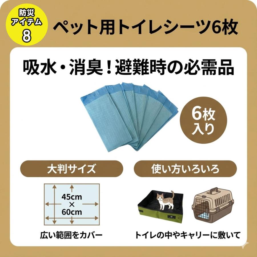 猫用 避難 防災セット ペット グッズ リュック 大容量 ケージ  トイレ セット ボトル ボウル 防臭袋 水 災害 地震 台風 大人気 たくさん入るリュック 折りたたみ | ブランド登録なし | 11
