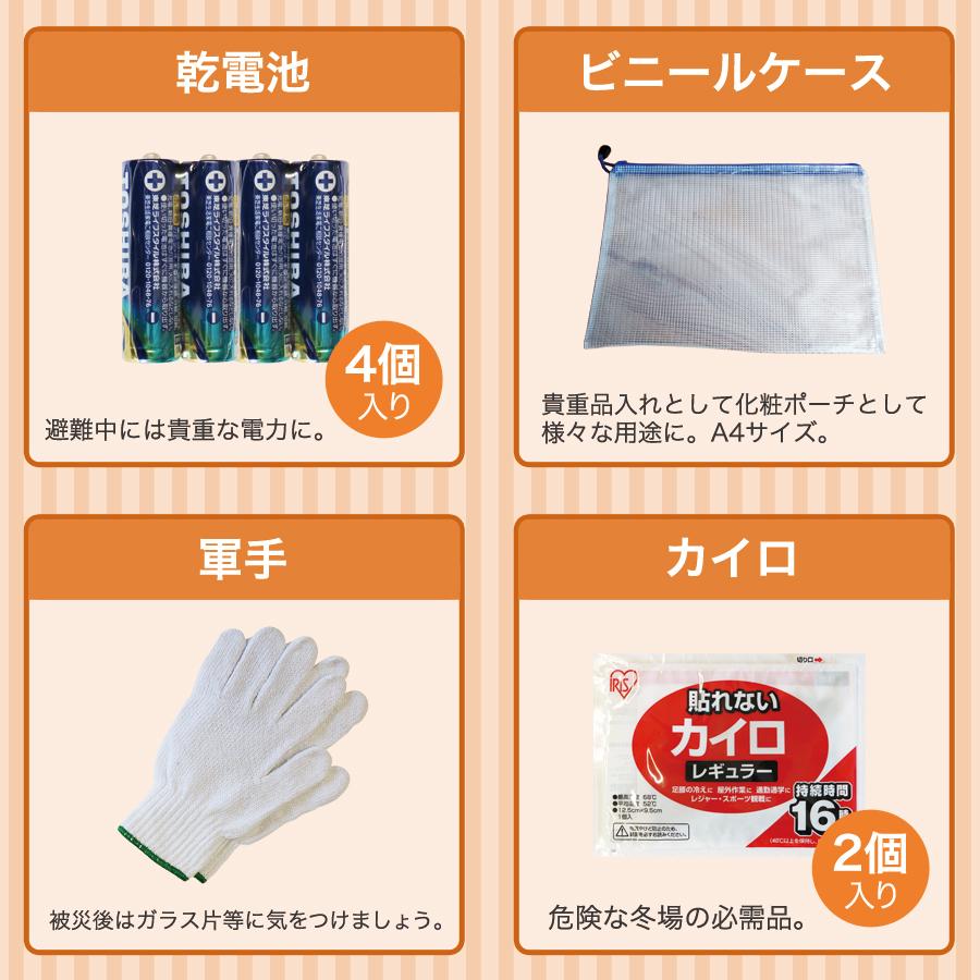 防災セット グッズ 2人用 非常用持ち出し袋 防災リュック 非常食 保存食 防災食 台風 停電対策 避難 防災士監修 スマホ 充電 東日本大震災 | ブランド登録なし | 17
