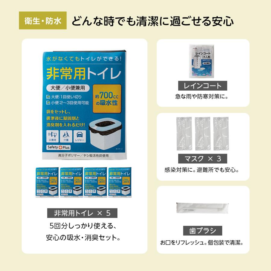 防災セット 1人用 プレミアム 29種41点 防災リュック 非常用トイレ 簡易トイレ 非常食 防災士 懐中電灯 非常用持ち出し袋 保存食 保存水 緊急 避難 家族 地震 | ブランド登録なし | 15