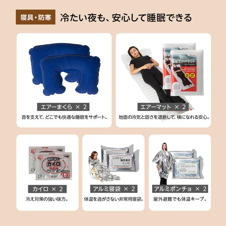 防災セット 2人用 プレミアム 29種60点 防災リュック 非常用トイレ 簡易トイレ 非常食 防災士 懐中電灯 非常用持ち出し袋 保存食 保存水 緊急 避難 家族 地震 | ブランド登録なし | 17