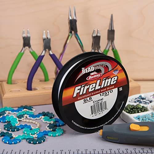 Beadsmith Fireline Braided Beading Thread 8LB-strength .007 Ave Diameter,  Smoke Grey, Large Roll 125 Yards by Beadsmith