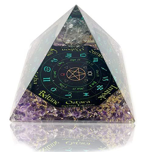 オルゴナイト ピラミッド パワーストーン チャクラ ピラミッド型 星座 ホロスコープ さざれ石 浄化用 天然石 玄関 風水 置物 宇宙