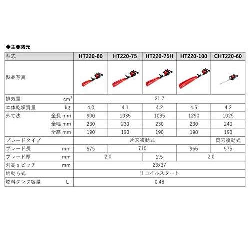 ゼノア　ヘッジトリマ　HT220-100　21.7cc　967660301　片刃966mm