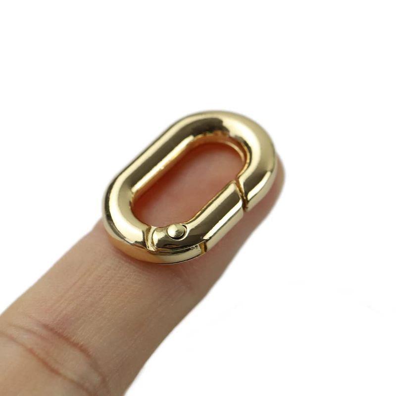 2個 亜鉛合金 カラビナ キーホルダー キーリング バッグ財布バッグショルダーバッグ ハードウェア部品 接続バックル修理 (gold, 2