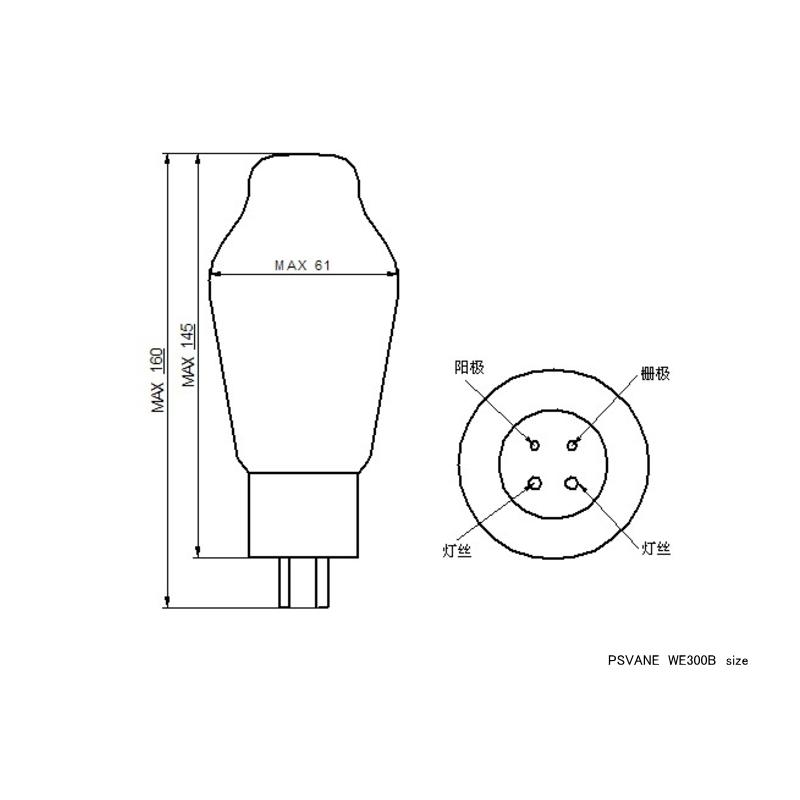 PSVANE WE300B MP (プスバン真空管 マッチドペア) ウェスタン PSVANE WE300B MP (プスバン真空管 マッチドペア) ウェスタン