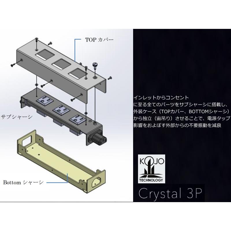 KOJO Crystal 3P (光城精工・連結対応 電源タップ) クリスタル3P KOJO Crystal 3P (光城精工・連結対応 電源タップ) クリスタル3P