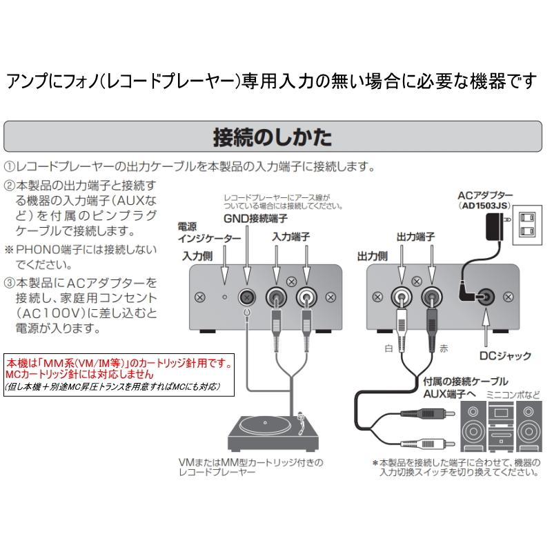 audio-technica AT-PEQ3 (オーディオテクニカ MMフォノイコライザーアンプ)*｜sagamiaudio-co｜02