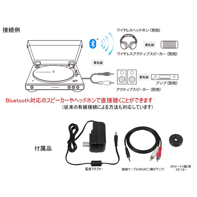 audio-technica AT-LP60XBT  レコードプレーヤー Bluetooth対応 [レコードクリーナープレゼント中]｜sagamiaudio-co｜06