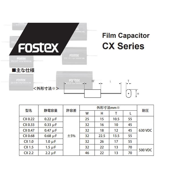 FOSTEX CX0.33 [2個1組販売] フォステクス フィルム・コンデンサー
