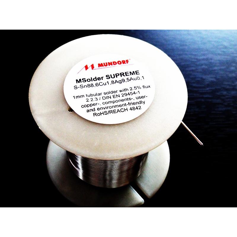 オーディオ用　銀入りハンダ MUNDORF MSolder SUPEME (ドイツ・ムンドルフ 最高級オーディオ用
