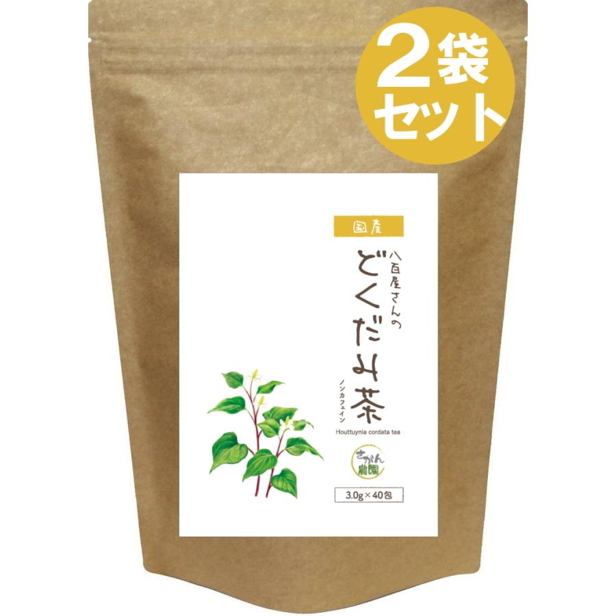 河村農園 どくだみ茶 国産 ティーバッグ 3.0g×40包×2個セット 残留農薬