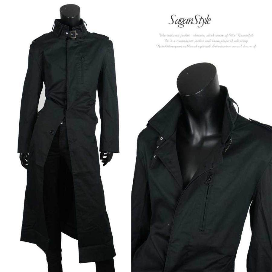 送料無料 メンズ サテンツイル ストレッチツイル スタンドカラー ロング コート A0109 01 Saganstyle Yahoo 店 通販 Yahoo ショッピング