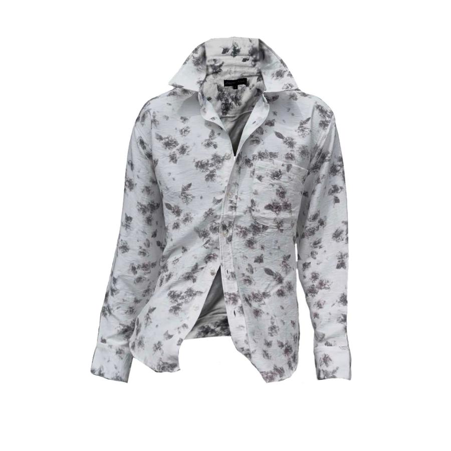 送料無料】メンズ 男性用 トップス 花柄プリント長袖シャツ 総柄