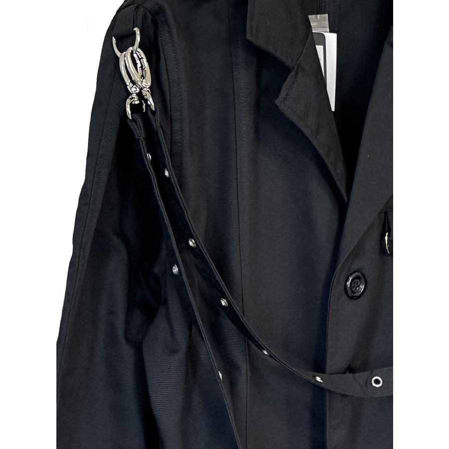 ドルガバ トレンチロングコート 黒【美品】 ロング丈ダブルトレンチコート【撥水加工】 (GWL21100-01