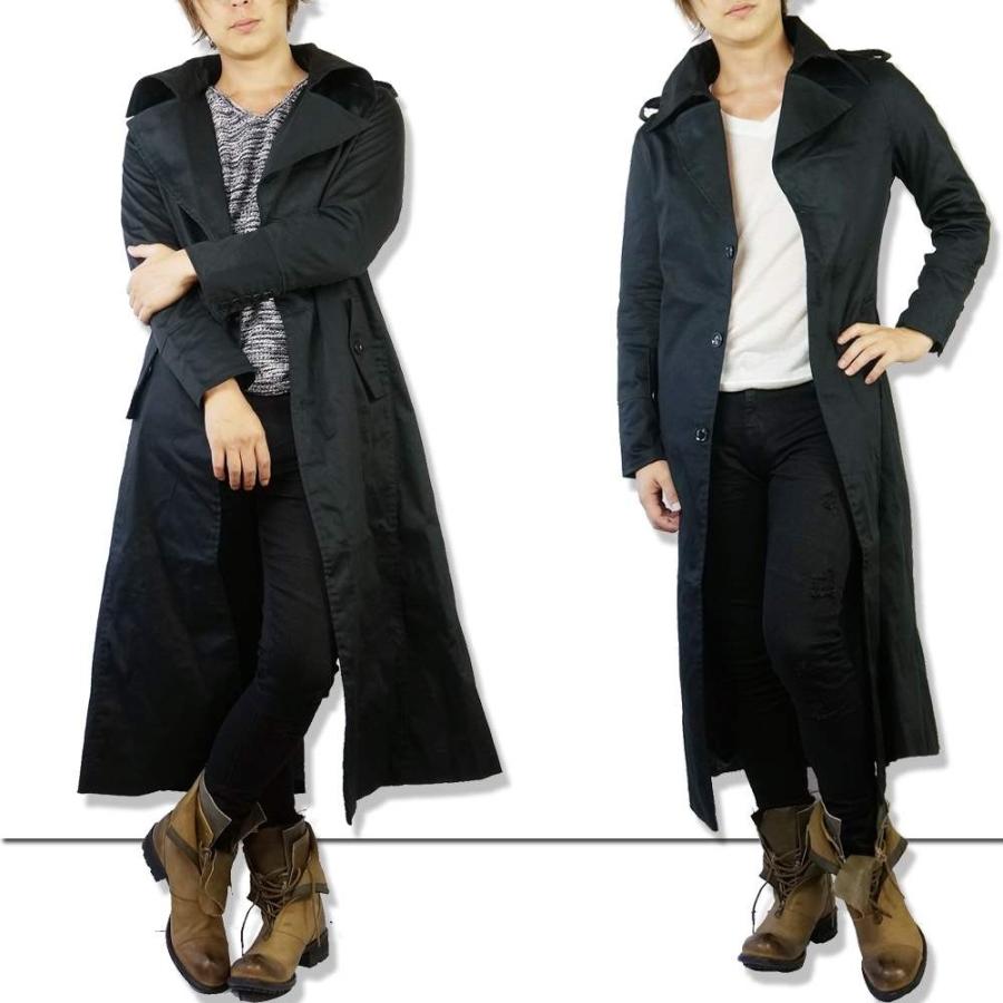 ロング丈シングルトレンチコート ロングコート 秋新作 メンズ
