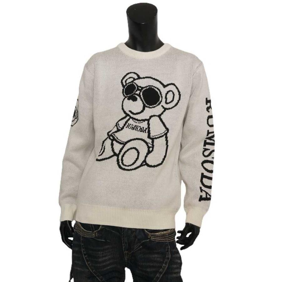 送料無料】メンズ 男性 服 トップス ベア柄クルーネックWジャガード