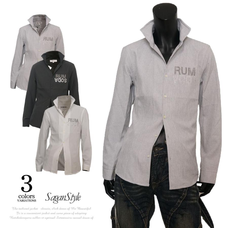 送料無料】メンズ 男性 服 トップス ロゴ ラインストーン使い