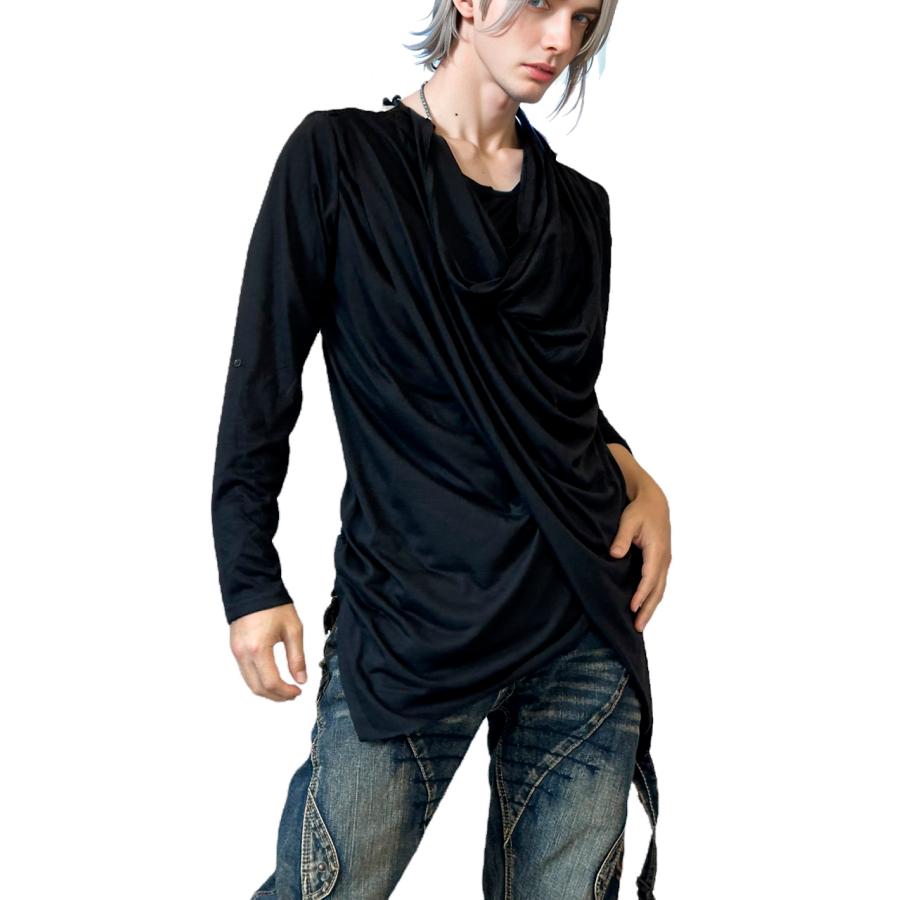 送料無料】メンズ 男性 服 トップス ムラ染めフェイクレイヤード 