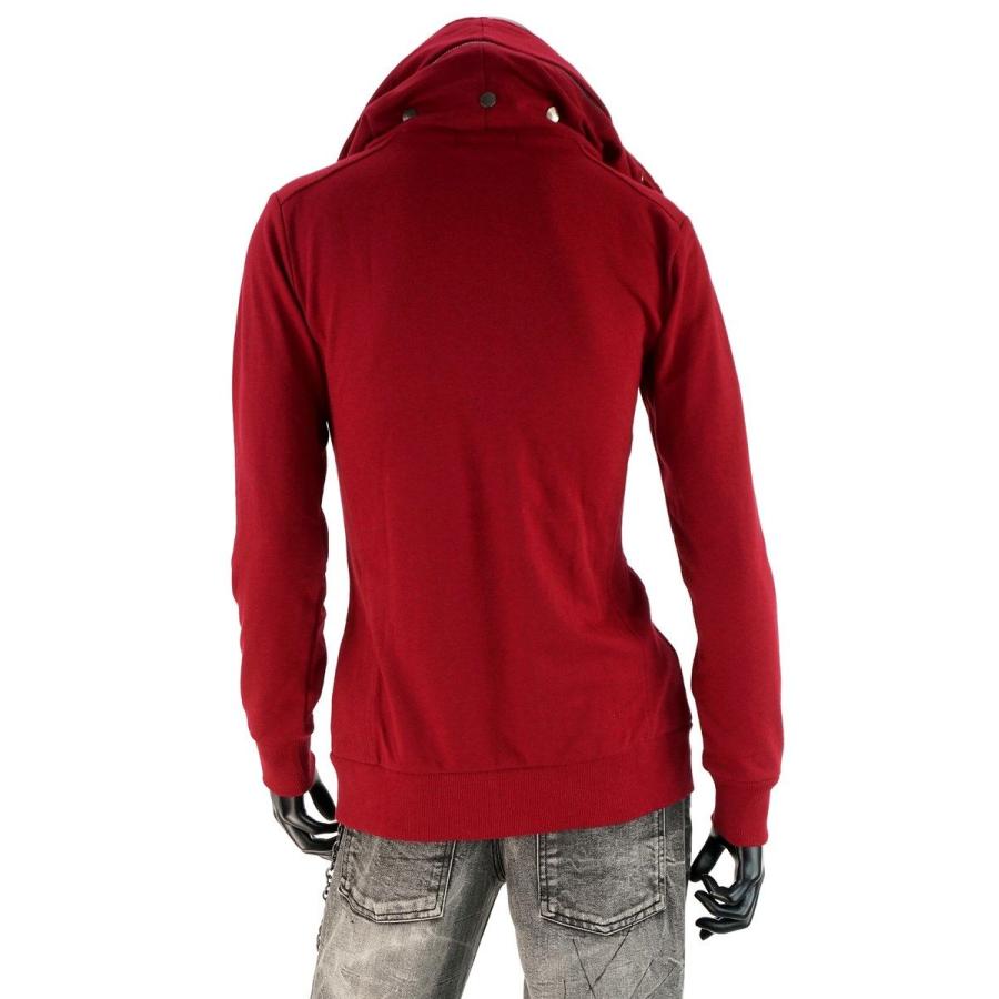 パーカー メンズ ボリュームネック パーカー 赤 ワインレッド ジャケット 長袖 黒 B 01 Saganstyle Yahoo 店 通販 Yahoo ショッピング
