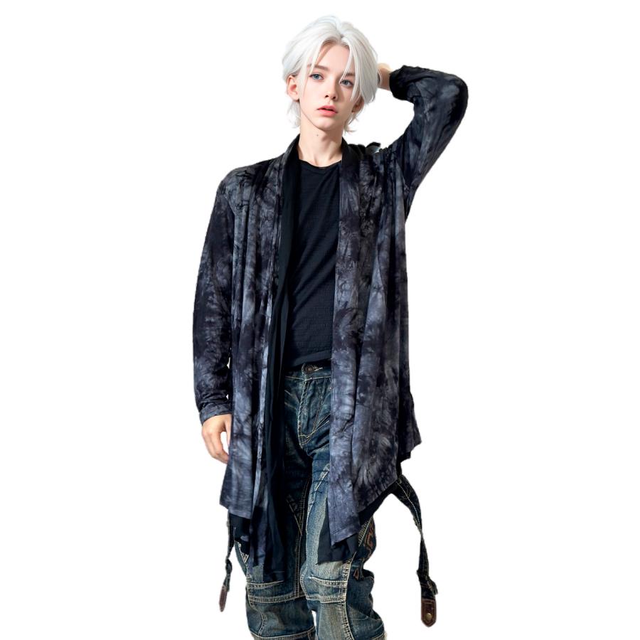 メンズ 男性 服 トップス ドレープカーディガン フェイクレイヤード