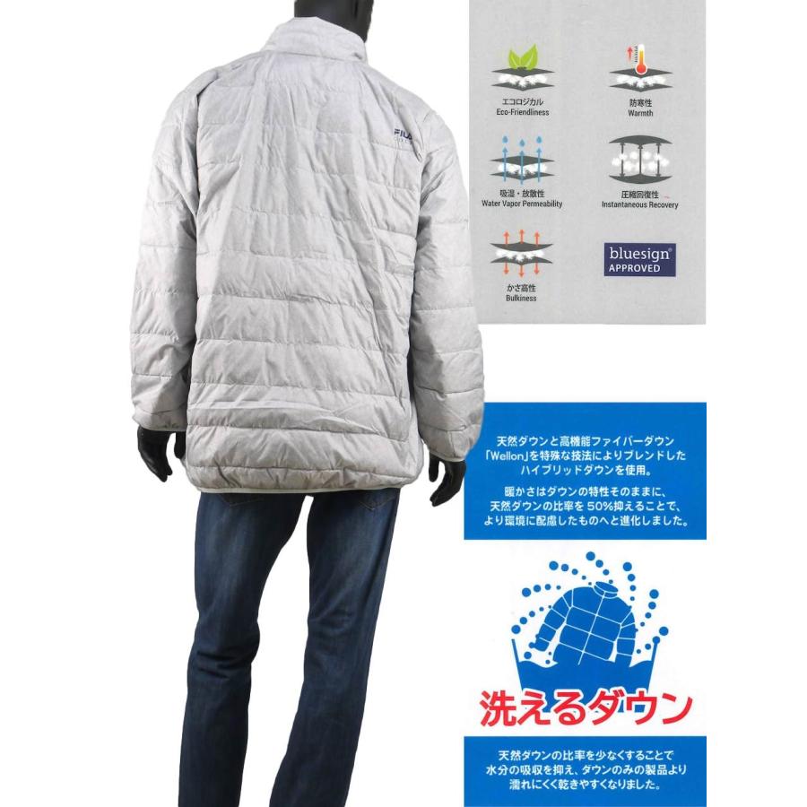 ダウンジャケット 大きいサイズ メンズ ライトダウン 軽量 FILA GOLF