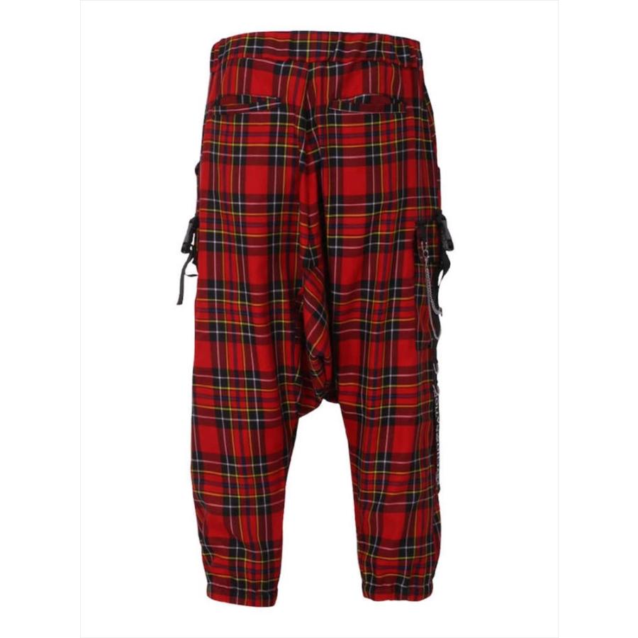 サルエルパンツ 大きいサイズ メンズ チェック柄 カーゴパンツ