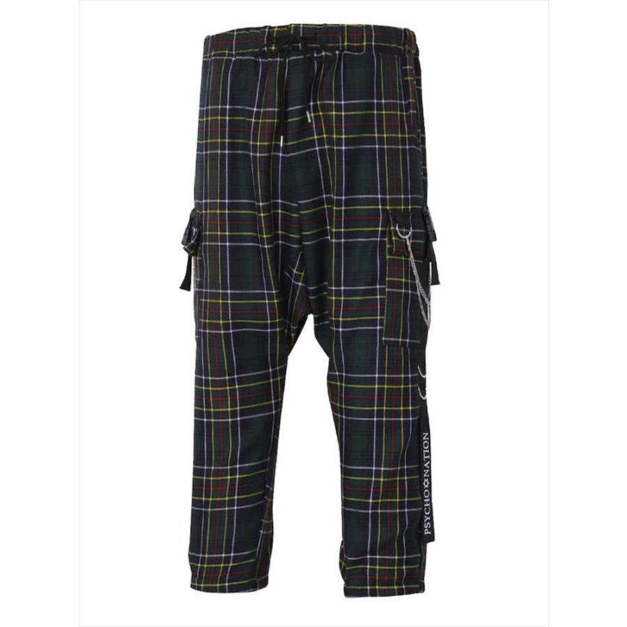 サルエルパンツ 大きいサイズ メンズ チェック柄 カーゴパンツ