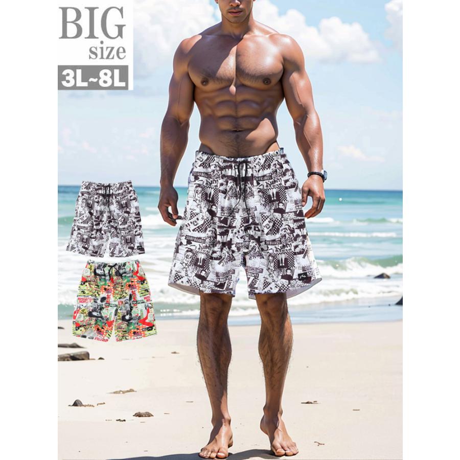 サーフパンツ 大きいサイズ メンズ 海パン 海水パンツ 総柄 RUSTY メッシュサポーター C050502-02 サーフパンツ 大きいサイズ メンズ 海パン 海水パンツ 総柄 RUSTY