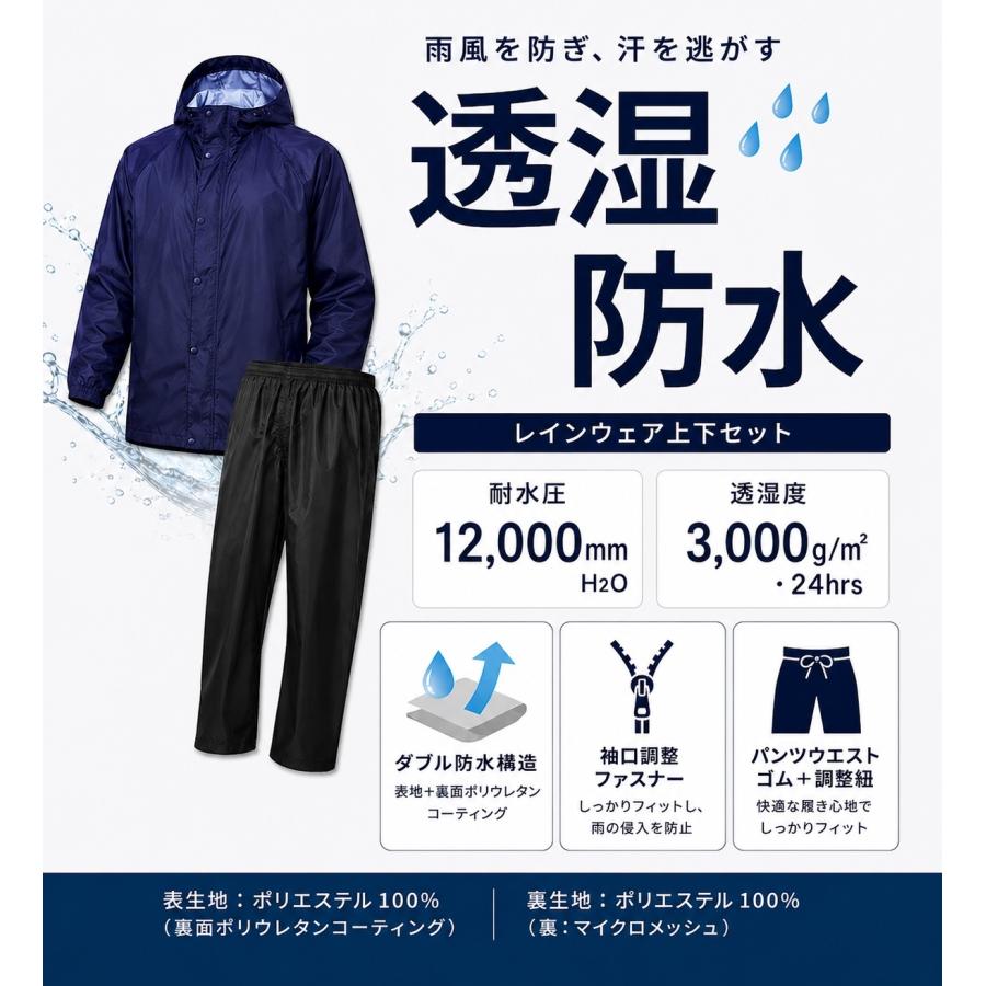 合羽 レインウェア メンズ 大きいサイズ 3L 4L 5L 6L 7L 8L カッパ