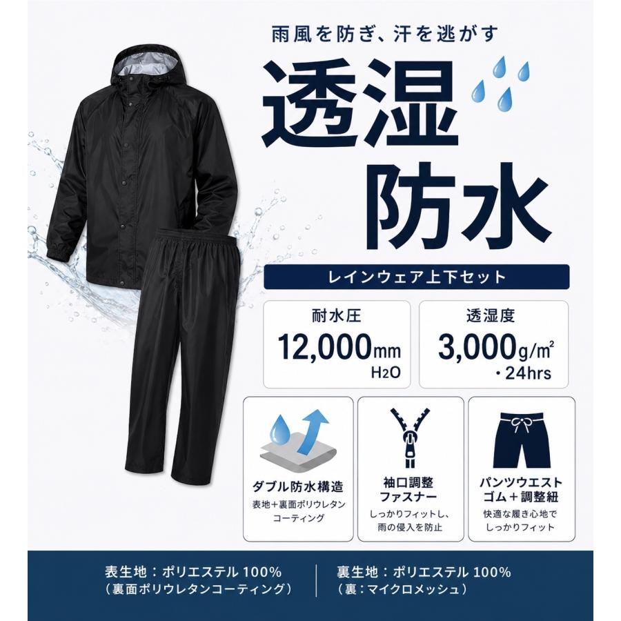 合羽 レインウェア メンズ 大きいサイズ 3L 4L 5L 6L 7L 8L カッパ