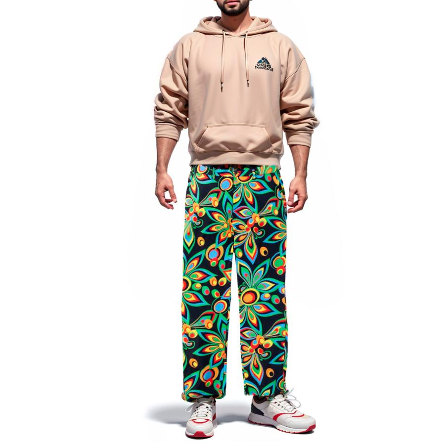 ストレッチパンツ 総柄 大きいサイズ メンズ LOUDMOUTH ラウドマウス