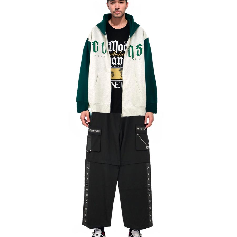 カーゴパンツ 大きいサイズ メンズ 2WAY デザインカーゴ ハーフパンツ