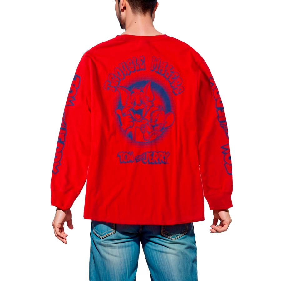 長袖Tシャツ トムとジェリー 大きいサイズ メンズ ロンT キャラ